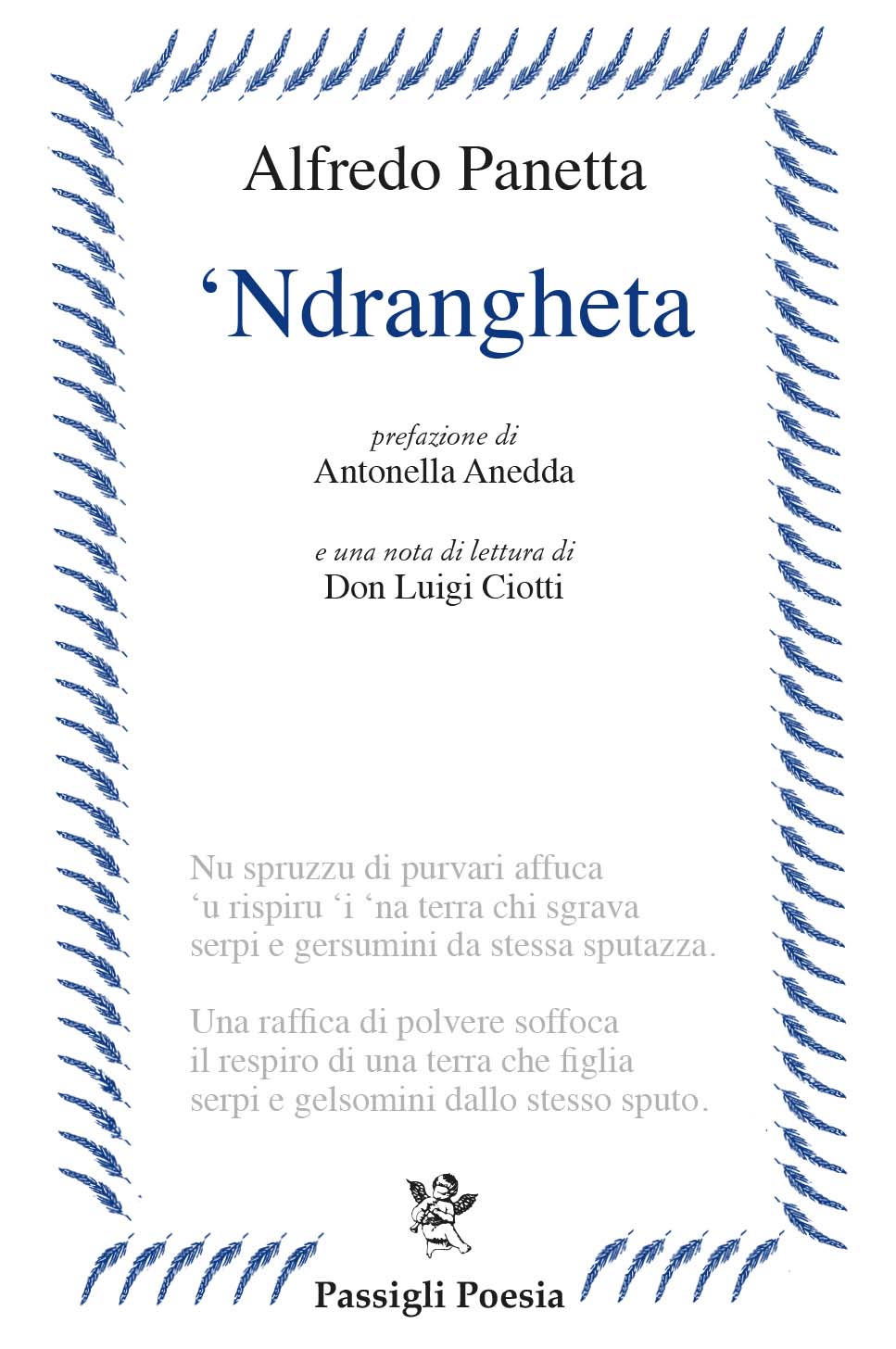 Copertina di Ndrangheta di Alfredo Panetta per Passigli Poesia